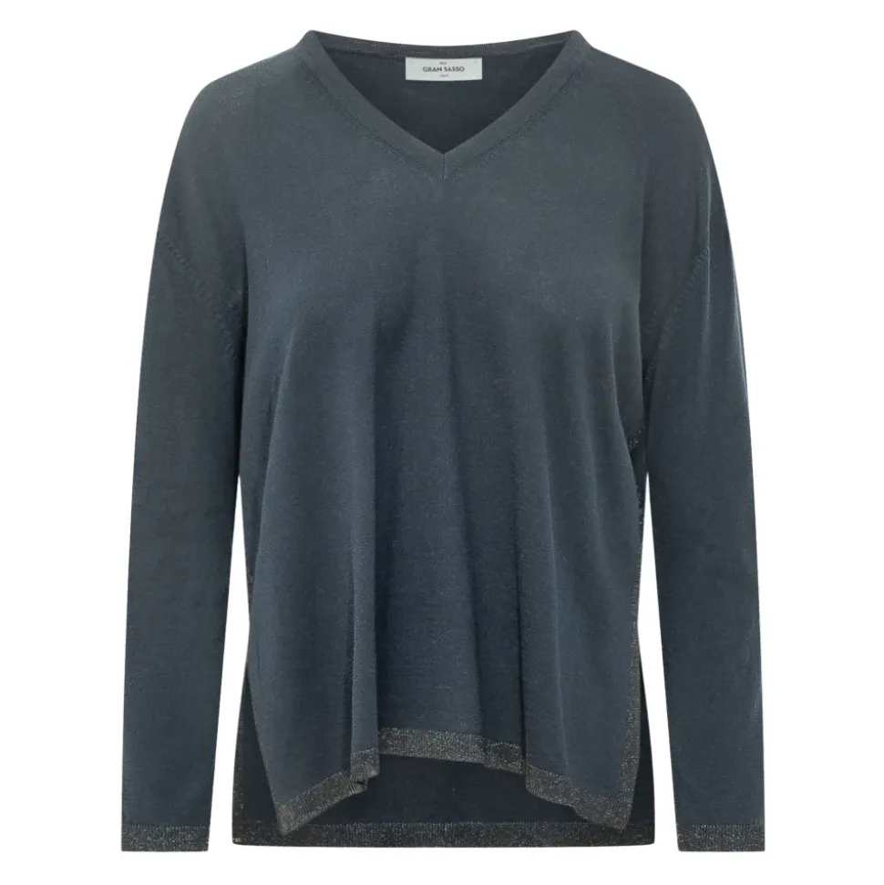 Pull V col en maille