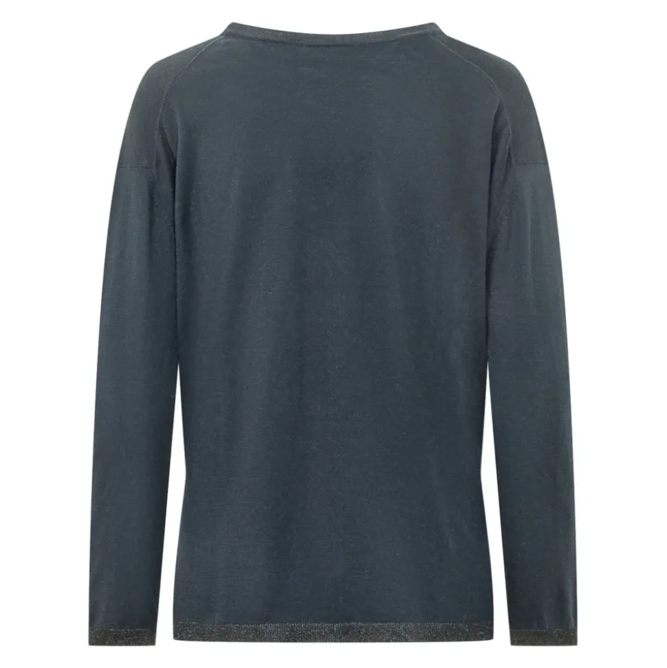 Pull V col en maille