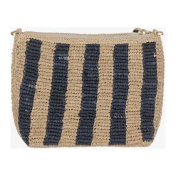 Raffia Clutch with Logo