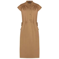 Robe-chemise en popeline avec fentes latérales