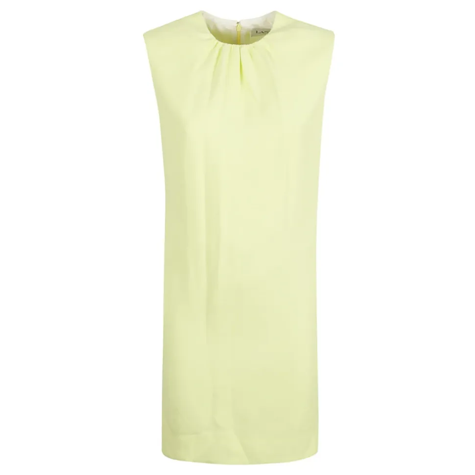 Robe courte à encolure froncée