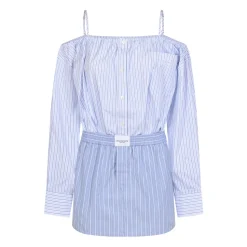 Robe décolletée avec ceinture boxer