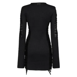 Robe en maille à franges