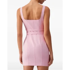 Robe fourreau courte avec boucles
