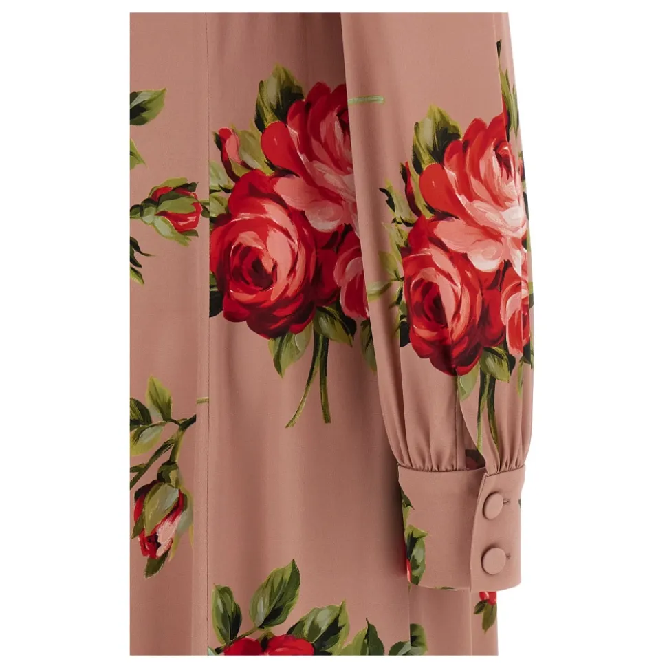 Robe Longue Bouquet Rose
