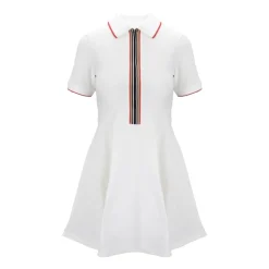 Robe à manches courtes à fermeture éclair Mode femme