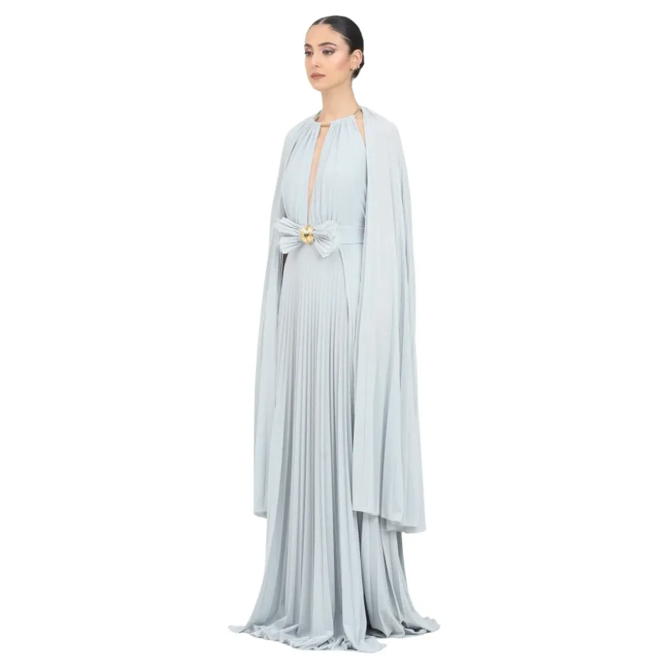 Robe Maxi Plissée avec Chaîne