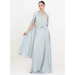 Robe Maxi Plissée avec Chaîne