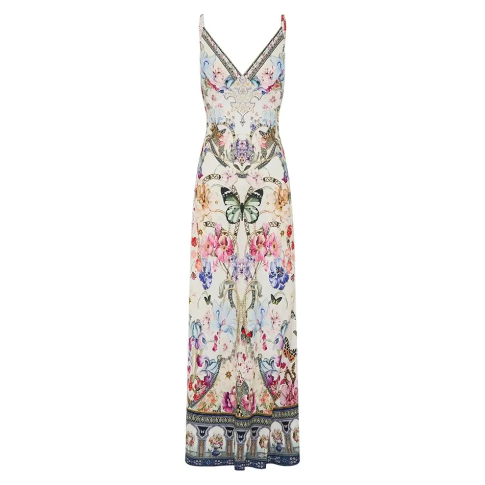 Robe Nuisette Longue Trapèze à Col en V Monserrate Magic