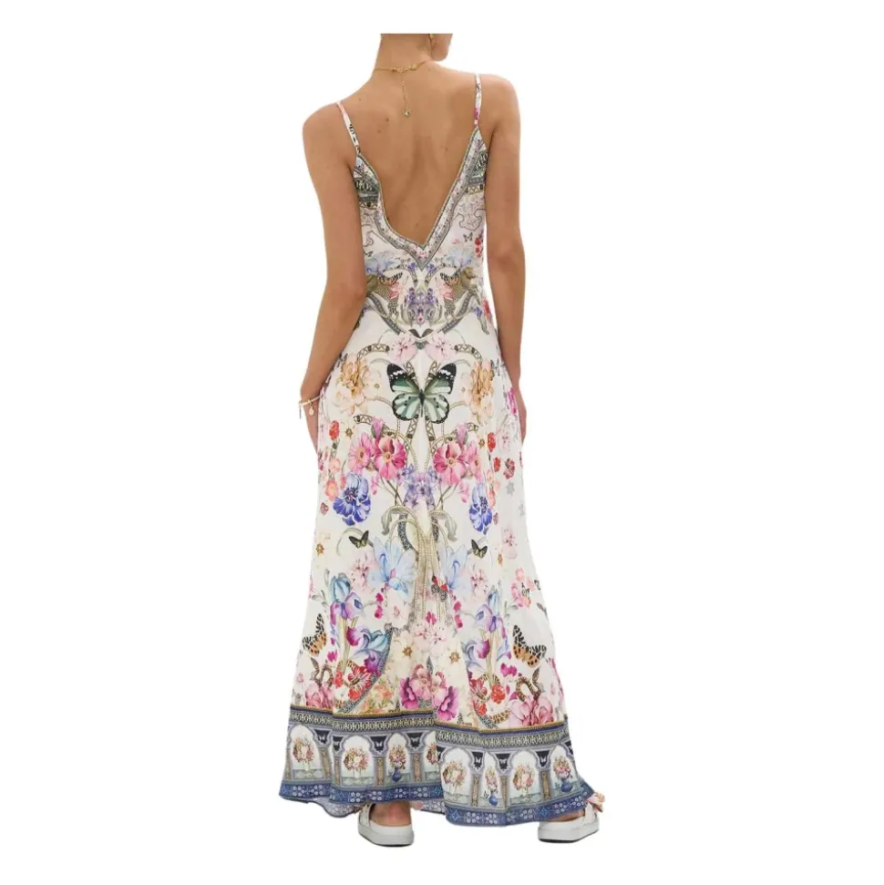 Robe Nuisette Longue Trapèze à Col en V Monserrate Magic