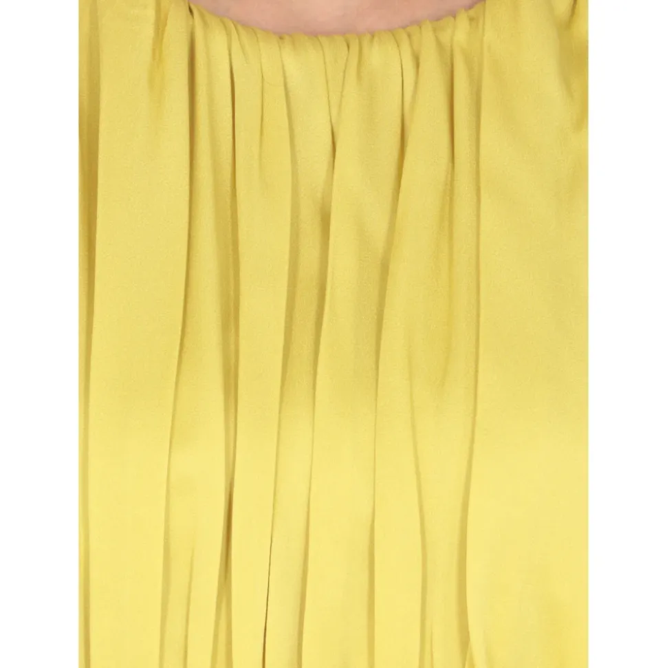 Robe Verte Sans Manches Drapée