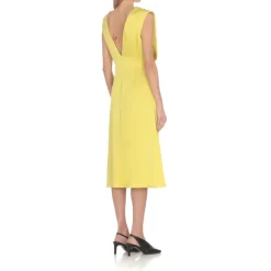 Robe Verte Sans Manches Drapée
