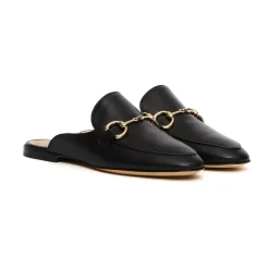 Sabot en Cuir Noir