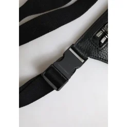 Sac Banane en Cuir de Veau avec Plaque Logo