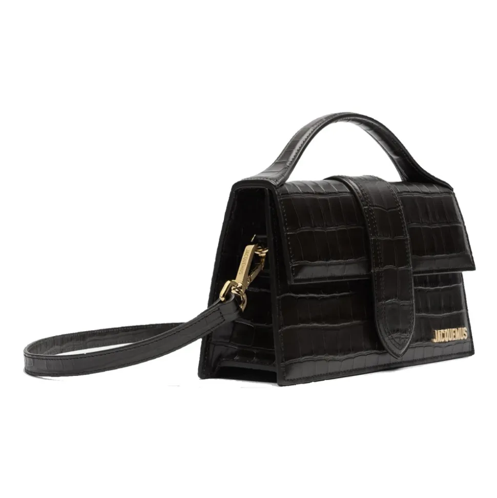 Sac à bandoulière en cuir effet crocodile