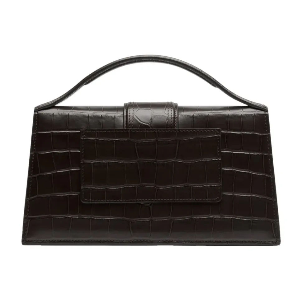Sac à bandoulière en cuir effet crocodile