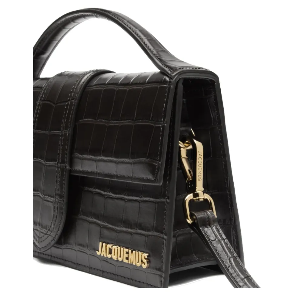 Sac à bandoulière en cuir effet crocodile