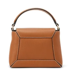 Sac bandoulière en cuir marron chameau