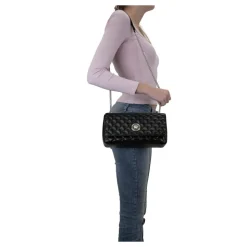 Sac à bandoulière en cuir matelassé Fermeture magnétique