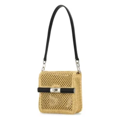 Sac bandoulière en raphia