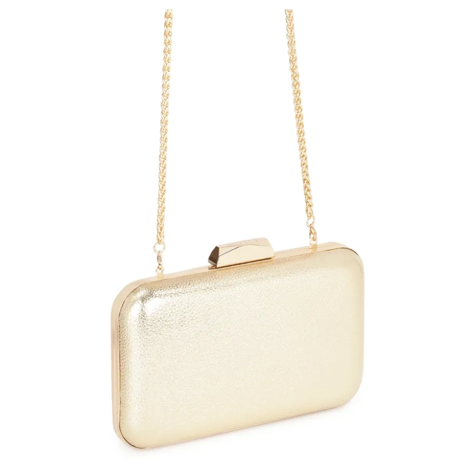Sac boîte rigide doré