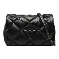 Sac de Magasinage Matelassé Noir avec Logo Aigle