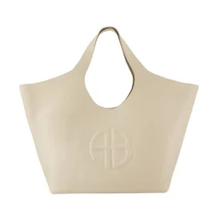 Sac Shopper en Cuir Beige