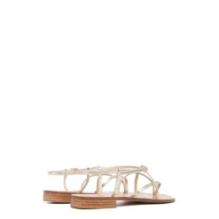 Sandale à bride en cuir laminé