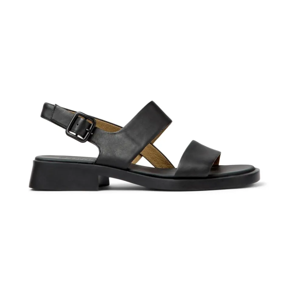 Sandale en cuir noir Dana