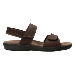 Sandale Homme en Cuir Marron Foncé