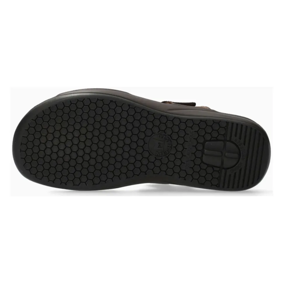 Sandale Homme en Cuir Marron Foncé