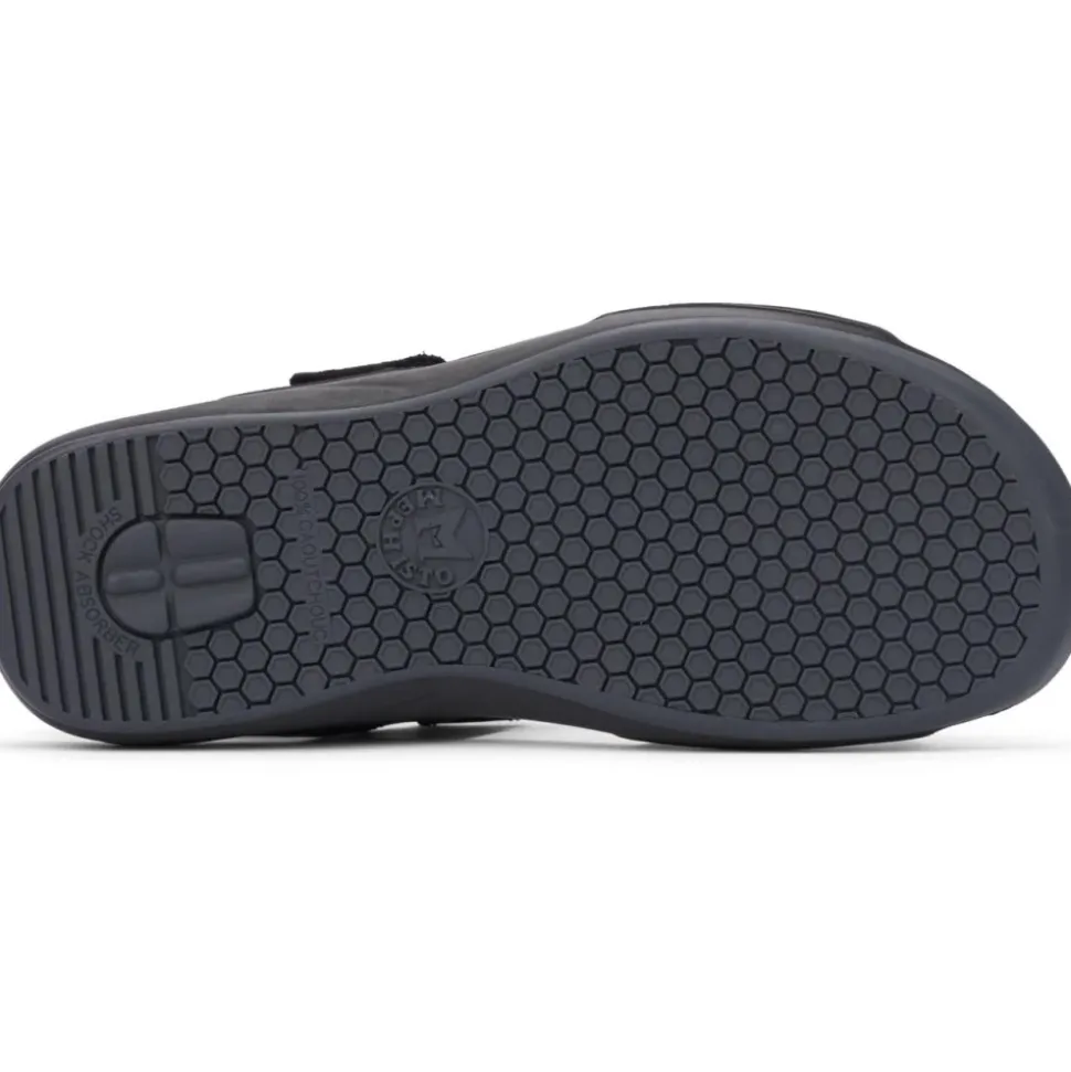 Sandale Homme en Cuir Noir