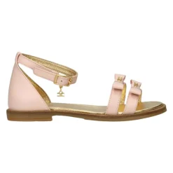 Sandale plate en cuir