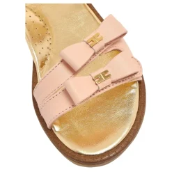 Sandale plate en cuir