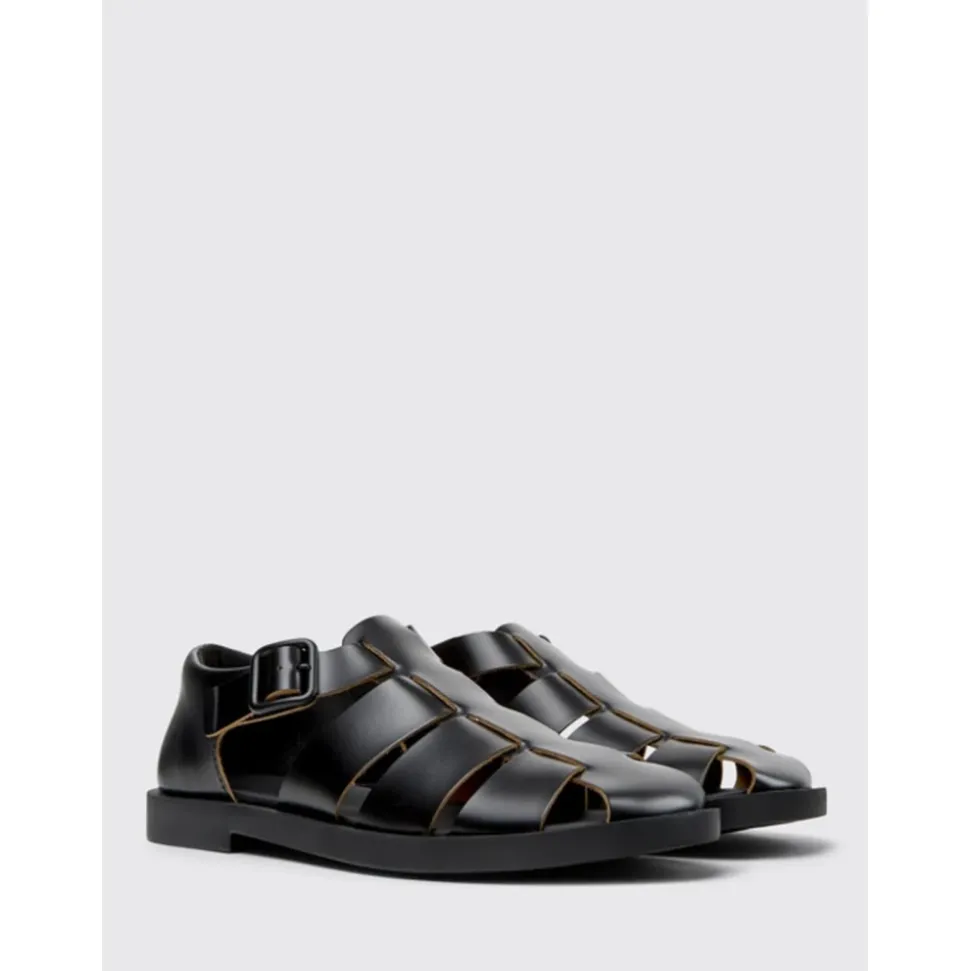 Sandales de pêcheur noires style décontracté