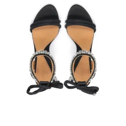 Sandales en textile avec bracelet bijou