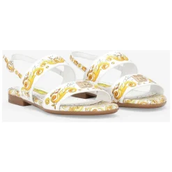 Sandales Fille en Cuir Maiolica Jaune