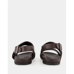 Sandales Fussbett en daim marron