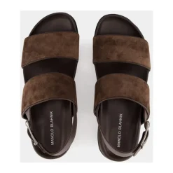 Sandales Fussbett en daim marron