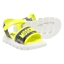Sandales à logo brodé camouflage