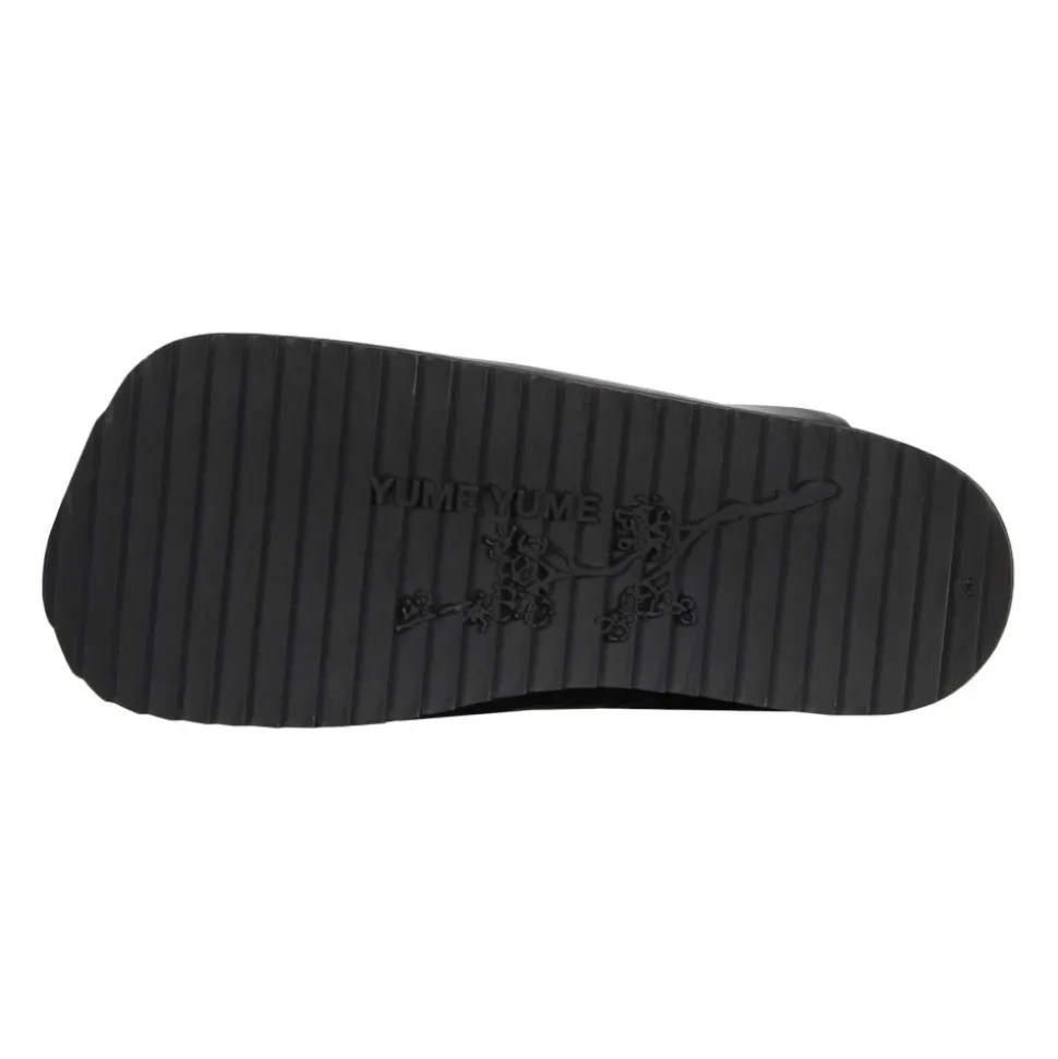 Sandales noires en cuir vegan