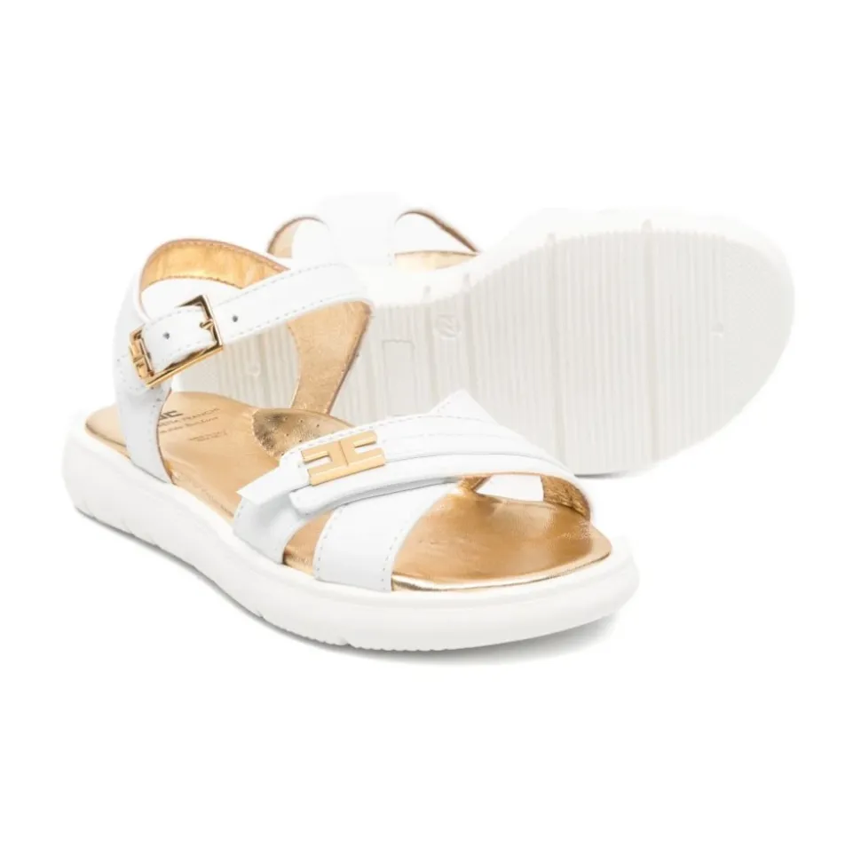 Sandales Plates en Cuir avec Brides