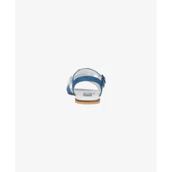Sandales Plates en Denim avec Volants