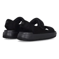 Sandales plates noires avec fermeture velcro