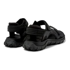 Sandales plates noires pour hommes
