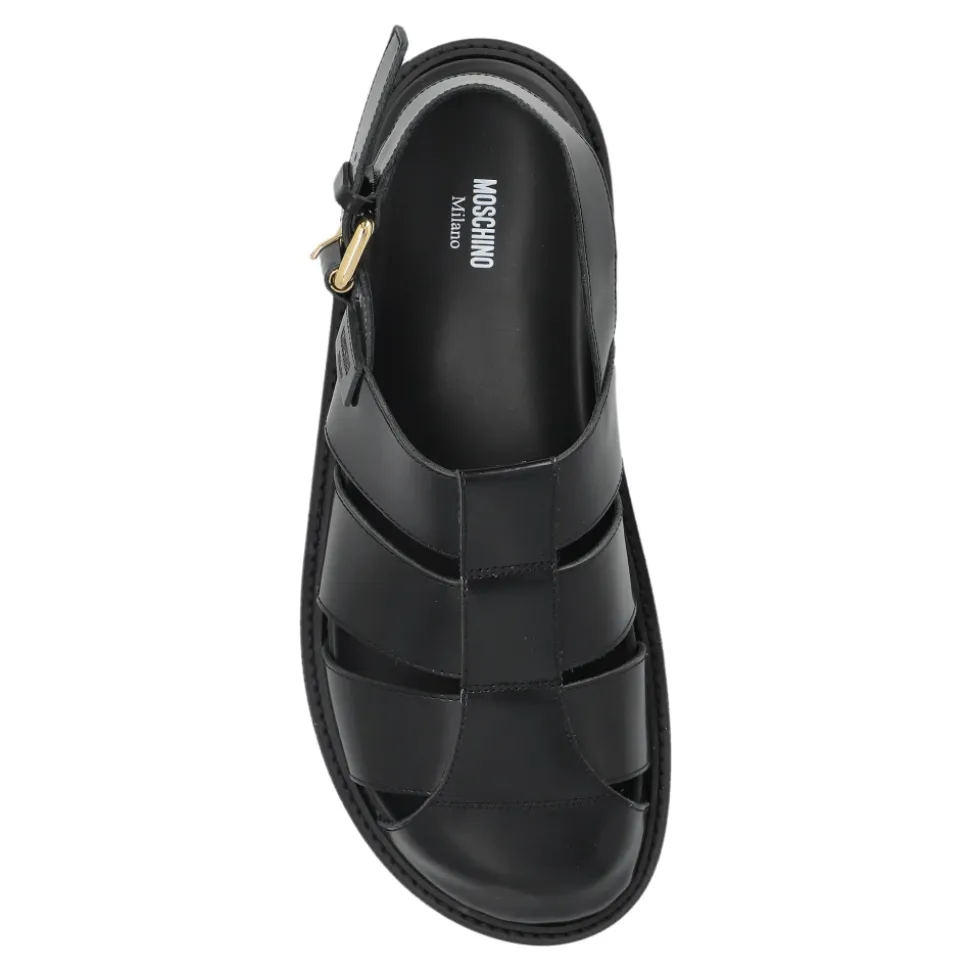 Sandales Sportives en Cuir de Veau Brossé
