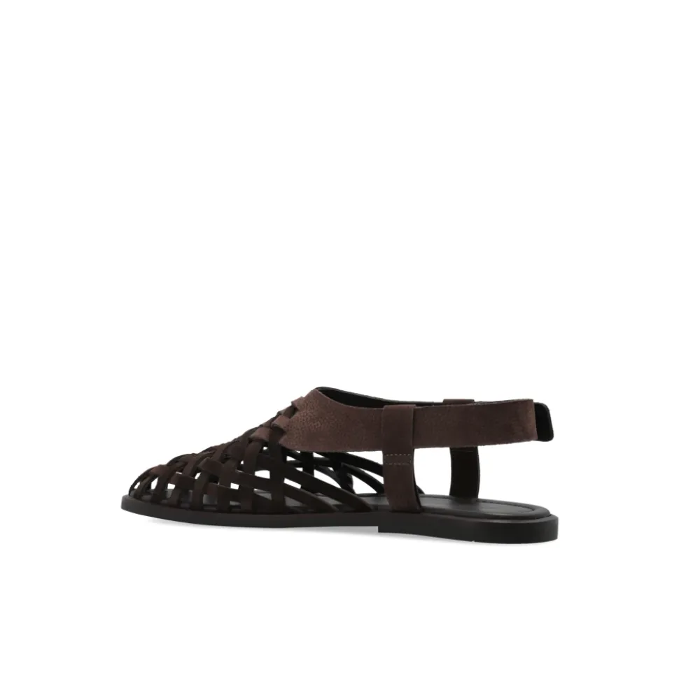 Sandales Tissées en Daim et Nubuck