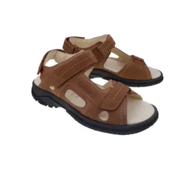 Sandalette homme marron avec semelle amovible