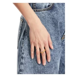 Sculptural Intertwined Open Ring