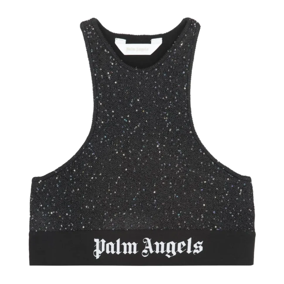 Sequin Knit Sports Bra